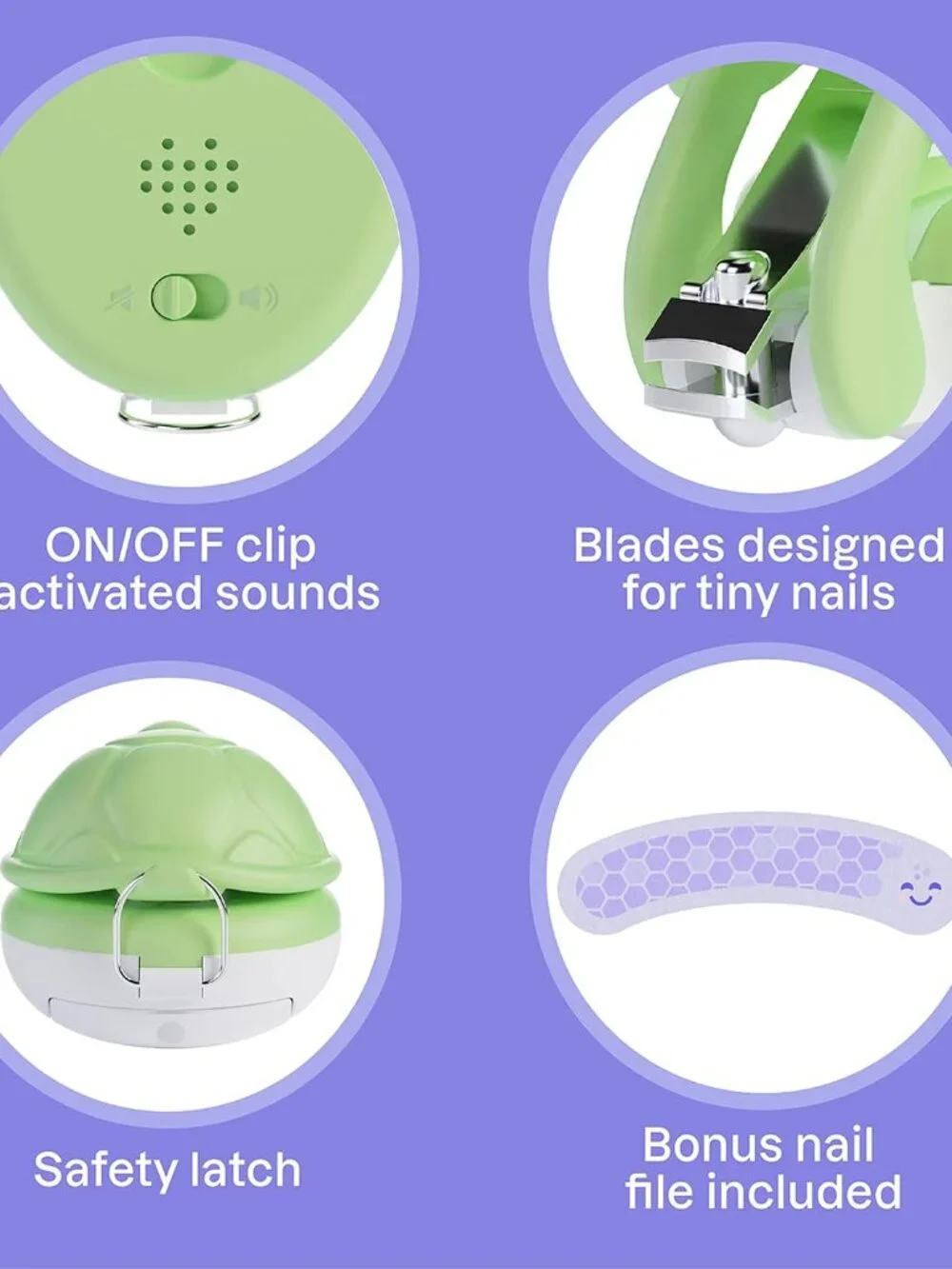 Baby Interactive Baby Nail Clipper Ergonomic Nail Trimmer with Safety Latch